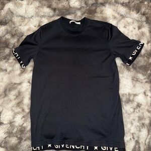 Givenchy Black Short-Sleeve Logo Hem & Cuff Crew Tee